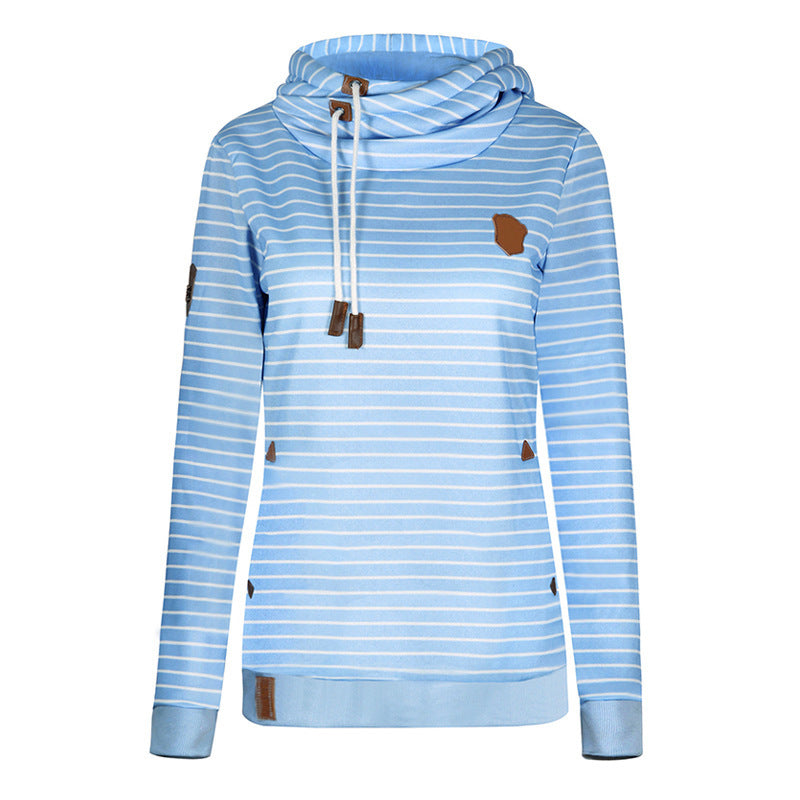 Damen Kapuzenpullover mit gestreiftem Design und hochwertigen Details Drune