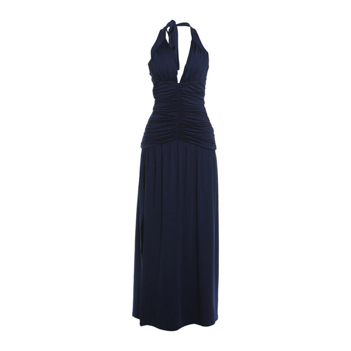 Damen Maxikleid mit raffiniertem Wickeldesign und elegantem Taillenbund Drune