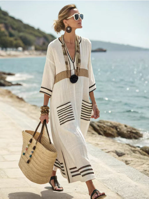 Damen lässiges Strandkleid Drune