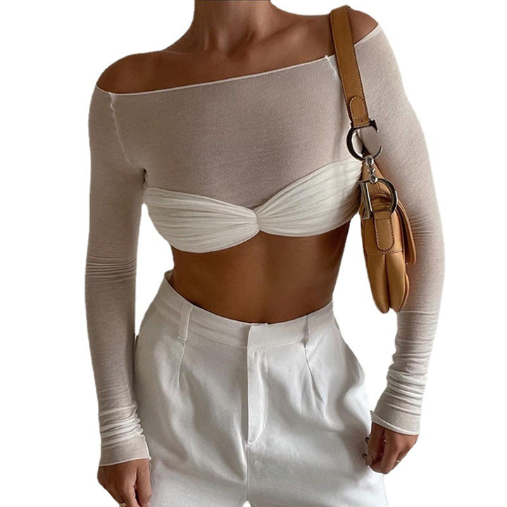 Damen Off-Shoulder Oberteil mit gerafftem Design Drune