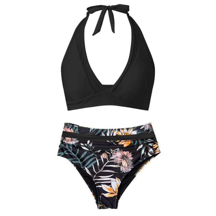Damen Hochtailliertes Bademoden-Set mit stylischem Haltertop Drune