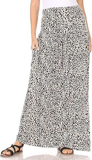 Damen Maxi-Rock mit elastischem Bund und Taschen Drune