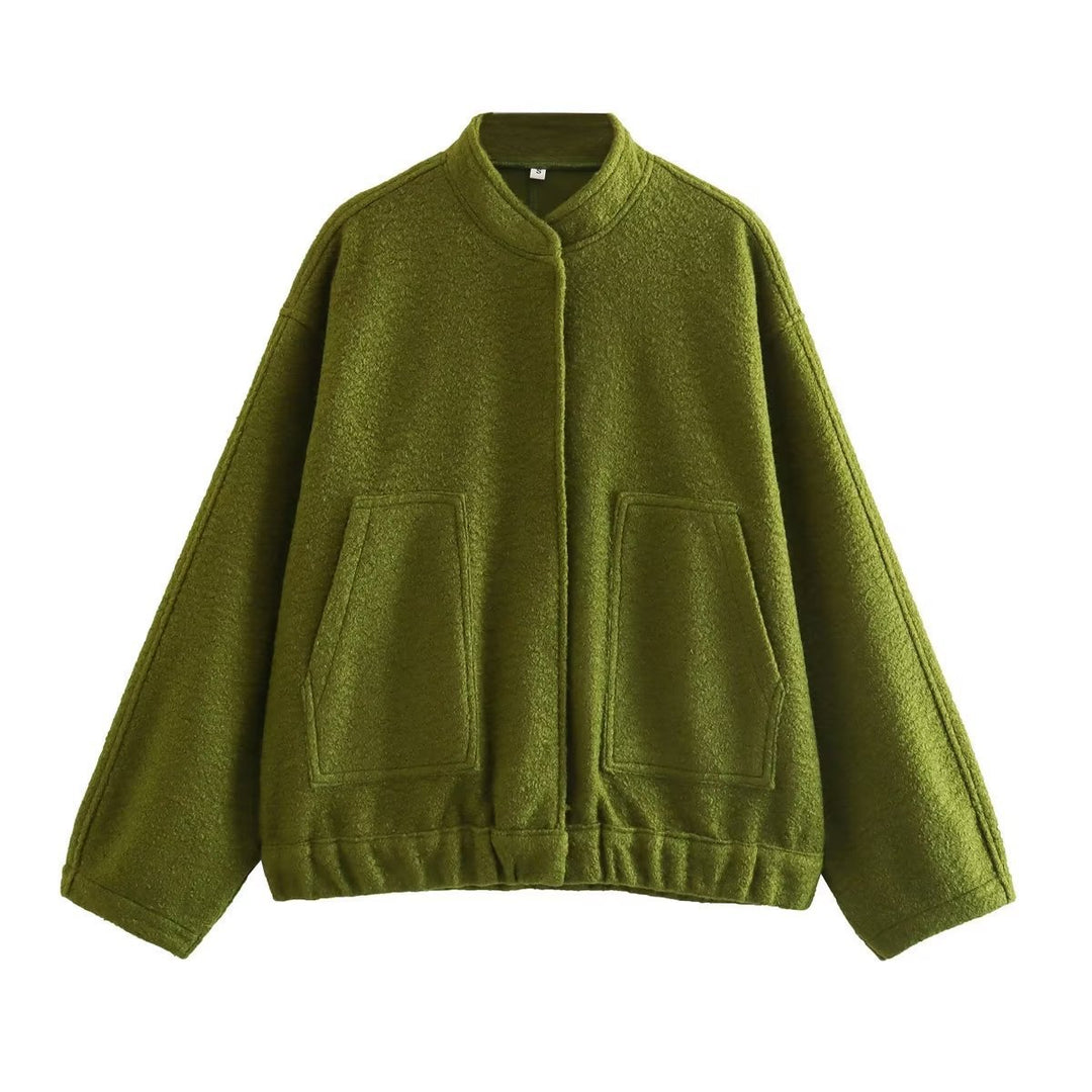 Damen lässige Oversized-Jacke aus hochwertigem Stoff Drune