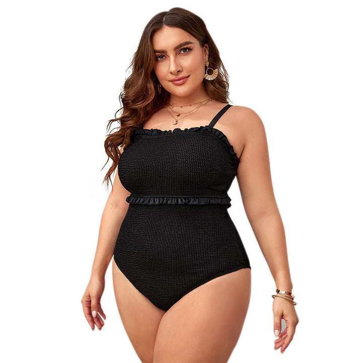 Damen Einteiliges Badeanzug mit Rüschendetails Drune