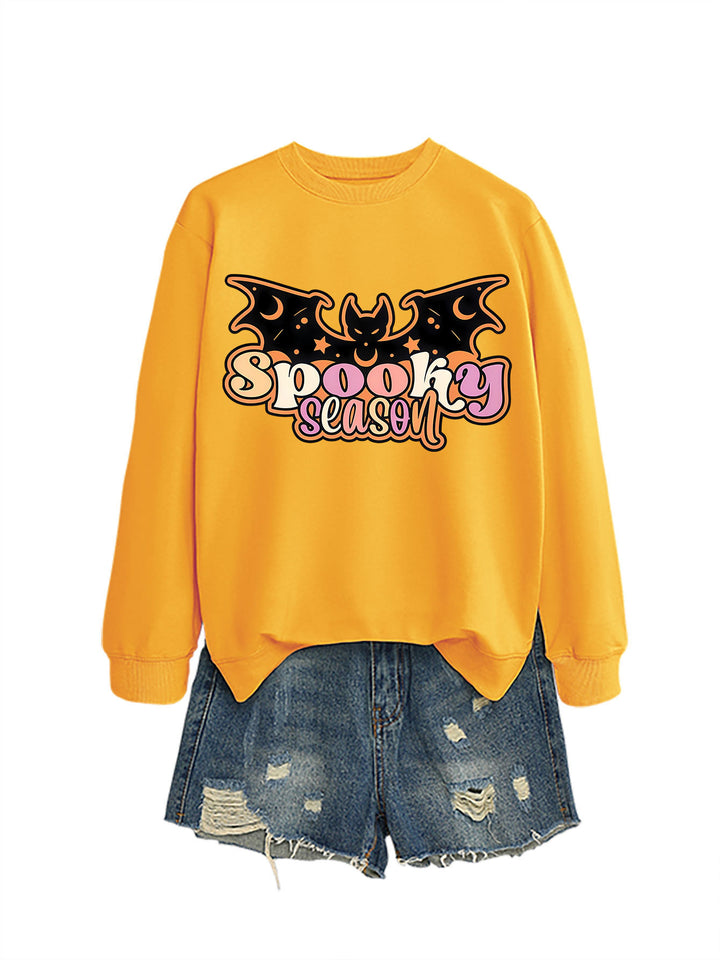 Damen Sweatshirt mit kreativem Halloween-Motiv Drune