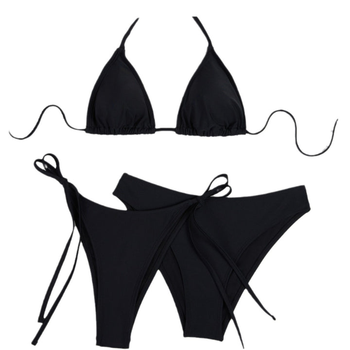 Damen Triangel-Bikini mit anpassbaren Bändern und hohen Beinausschnitten Drune