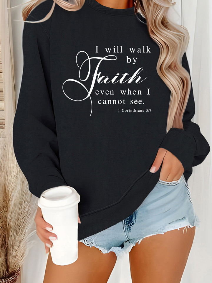 Damen Sweatshirt mit inspirierendem Schriftzug und weichem Material Drune