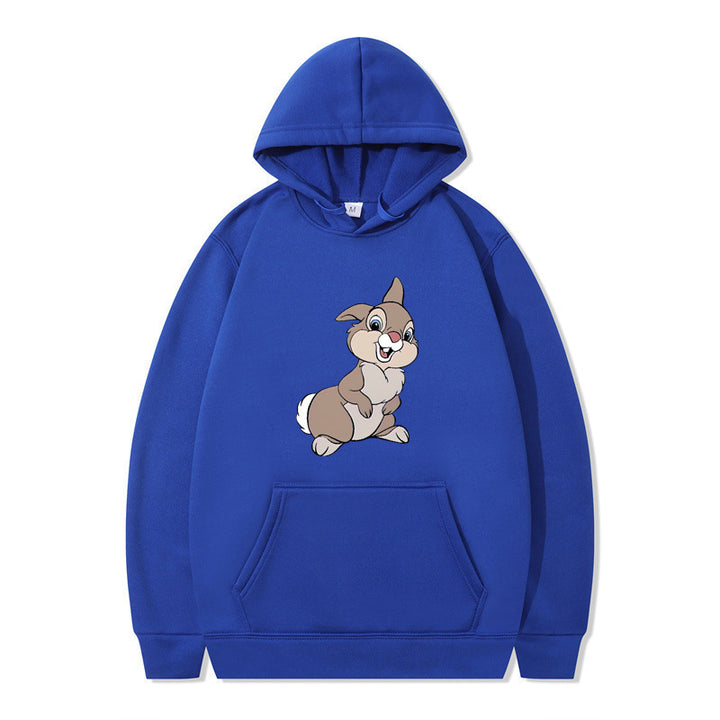 Damen Kapuzenpullover mit niedlichem Hasen-Design und bequemen Kängurutaschen Drune