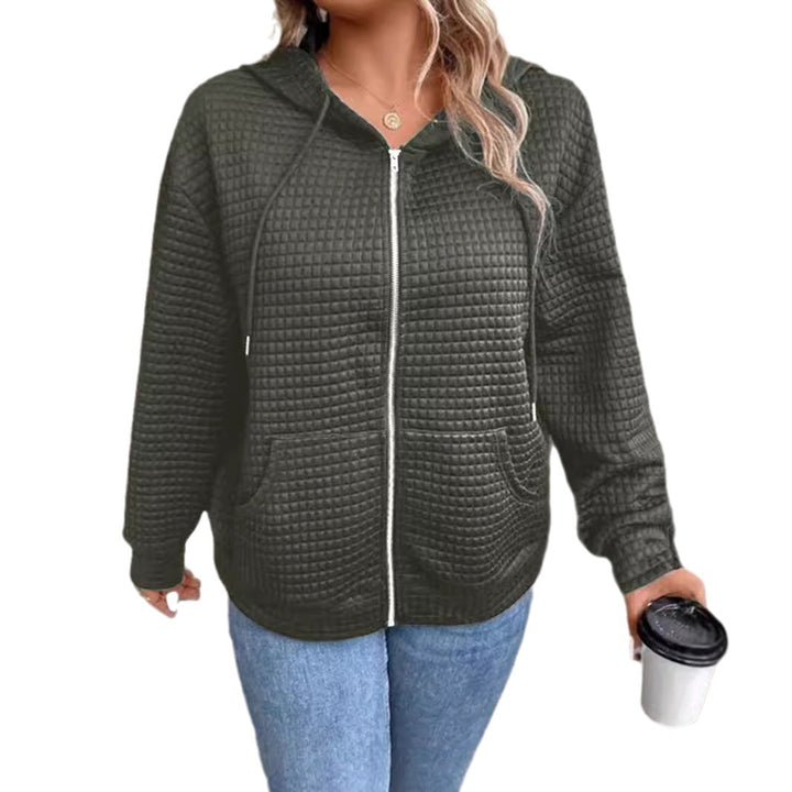 Damen Kapuzenjacke aus strukturiertem Material Drune