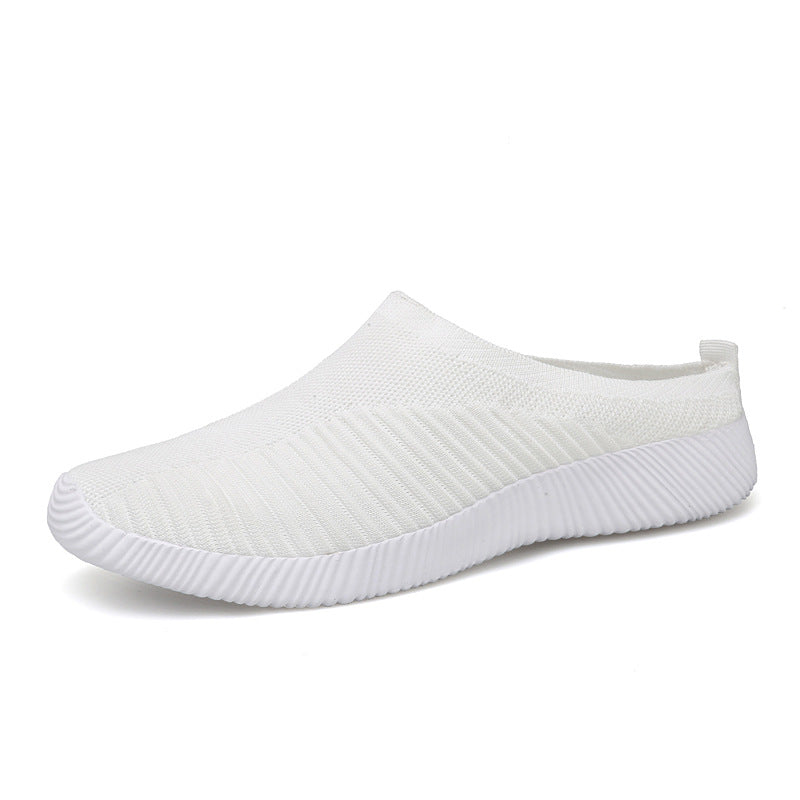 Damen nan ultraleichter Slip-On-Freizeitschuh mit nahtlosem Netzstrick, ergonomischer Fersenlasche und flexibler Wellenlaufsohle Drune