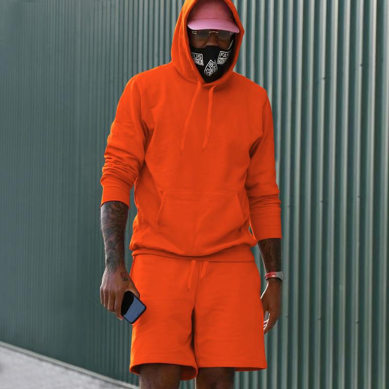 Herren sportliches Hoodie- und Shorts-Set aus hochwertigem Sweatmaterial Drune