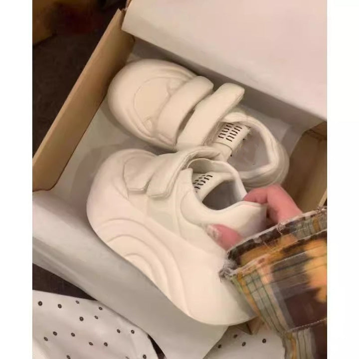 Damen Plattform Sneakers mit Klettverschluss Drune