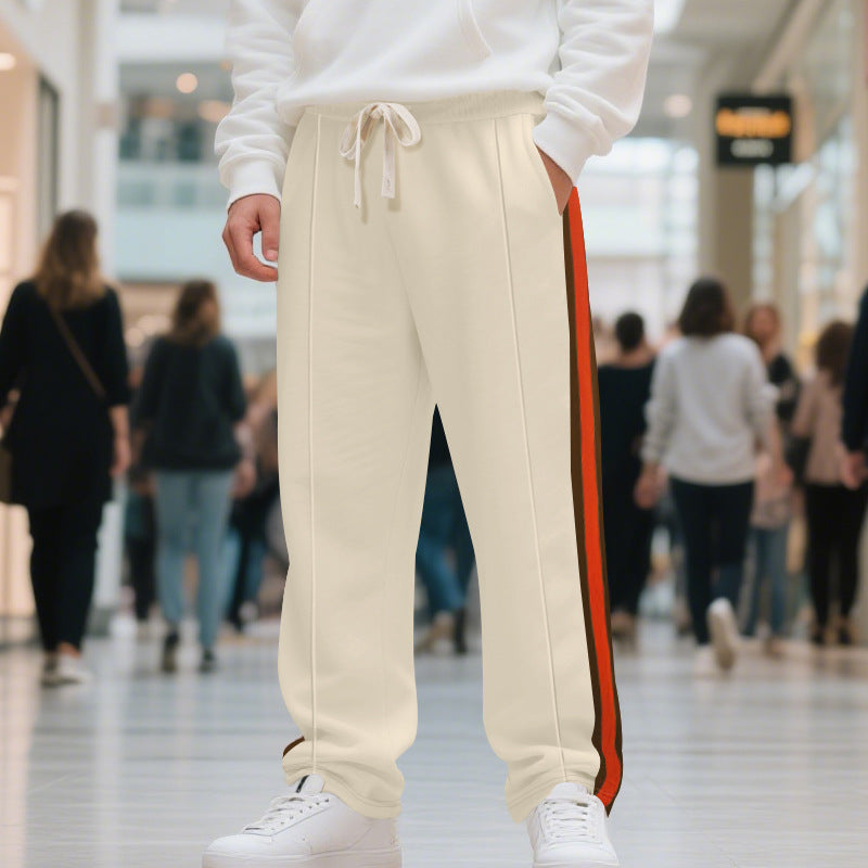Herren Sportliche Sweatpants mit seitlichen Kontraststreifen Drune