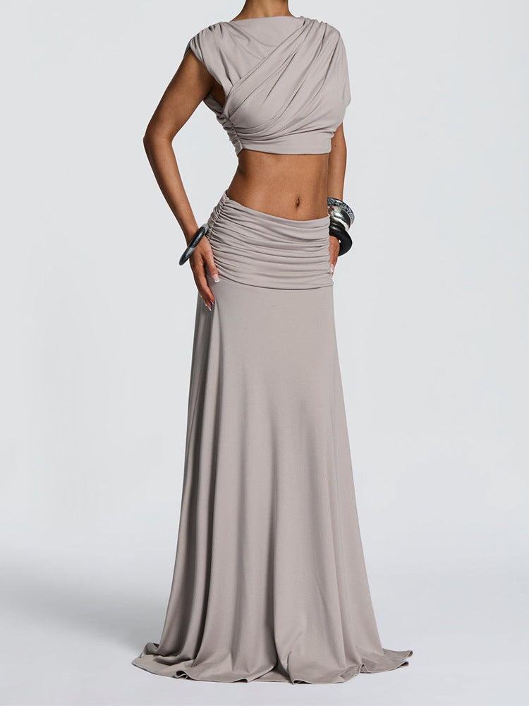 Damen Elegantes Wickelkleid mit raffinierten Drapierungen Drune