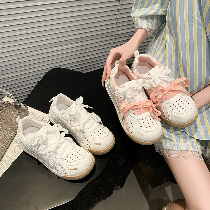Damen Bequeme Freizeitsneaker mit atmungsaktiver Oberflächenstruktur und flexibler Sohle Drune