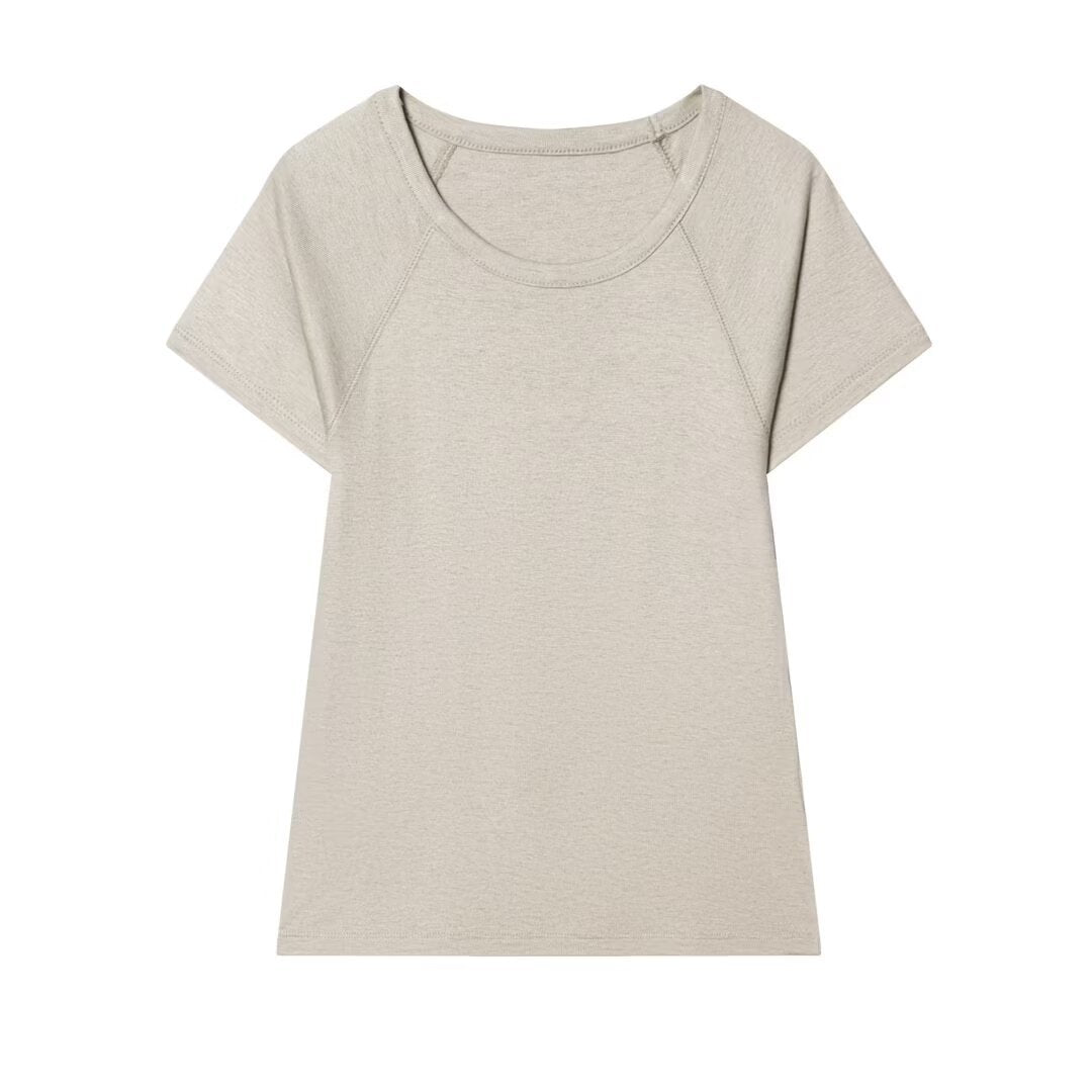 Damen komfortables Basic T-Shirt Drune