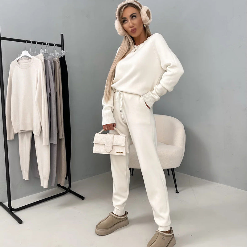 Damen Bequemes Fleece-Lounge-Set mit elastischem Bund und weichem Material Drune