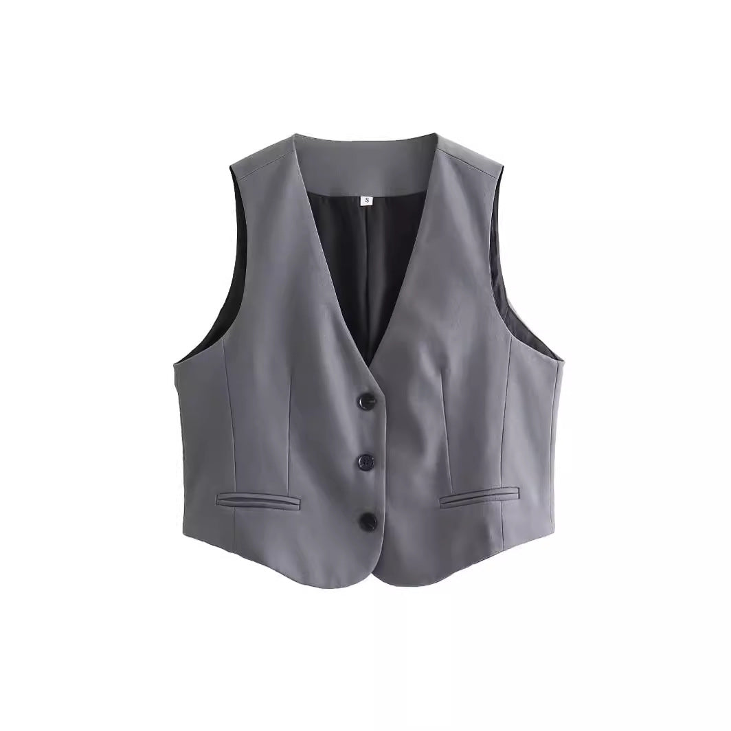 Damen Elegante Taillierte Weste Drune