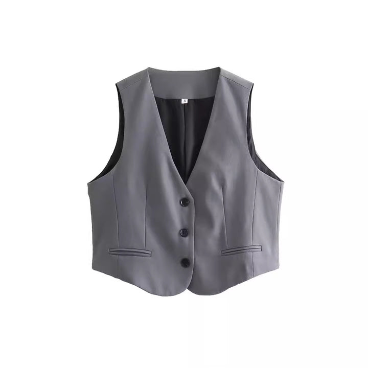 Damen Elegante Taillierte Weste Drune