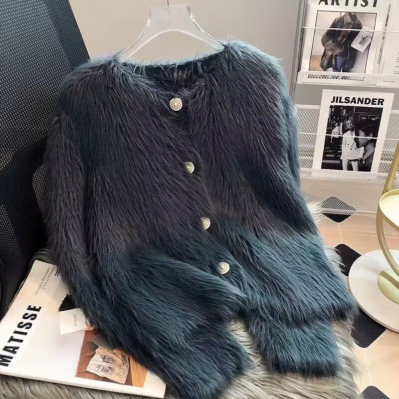 Damen kuschelige Strickjacke Drune