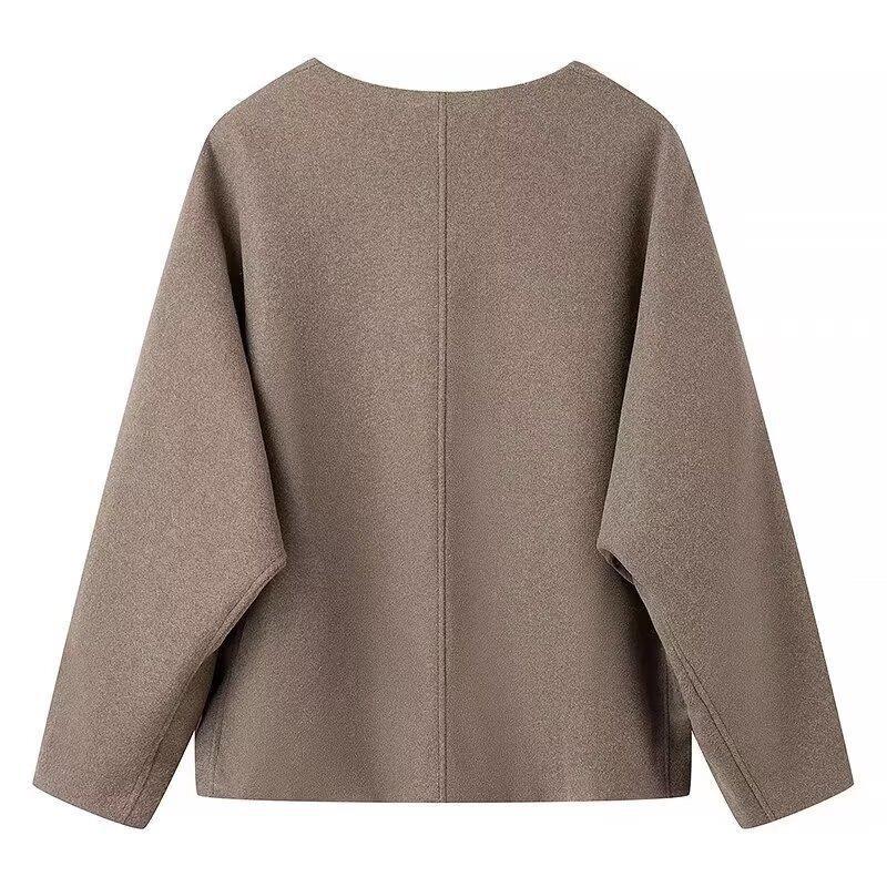 Damen modische Blazerjacke mit elegantem Schnitt und praktischen Taschen Drune