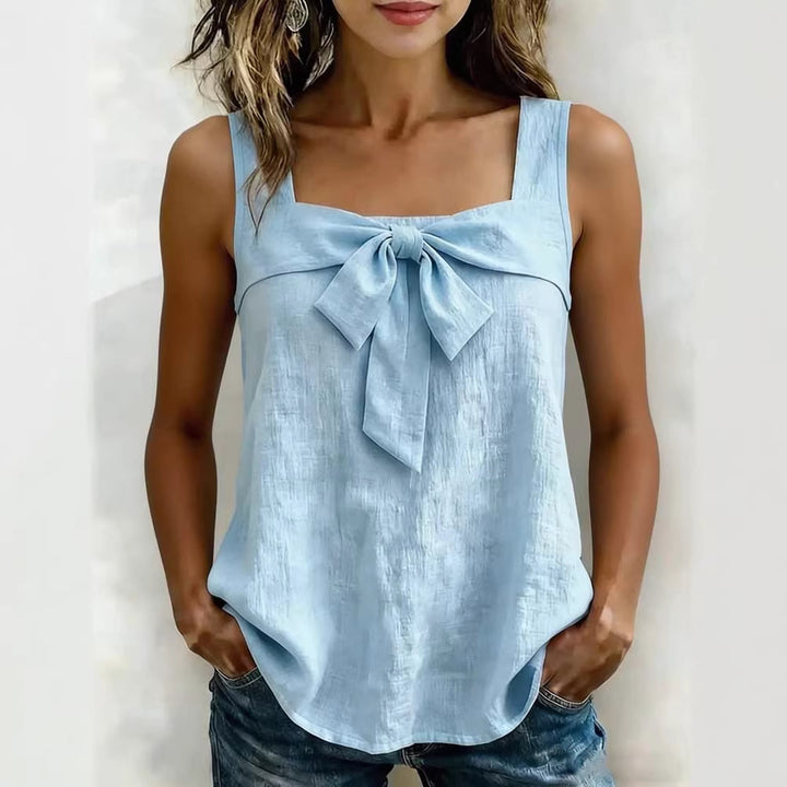 Damen Elegantes Top mit Schleifendetail Drune
