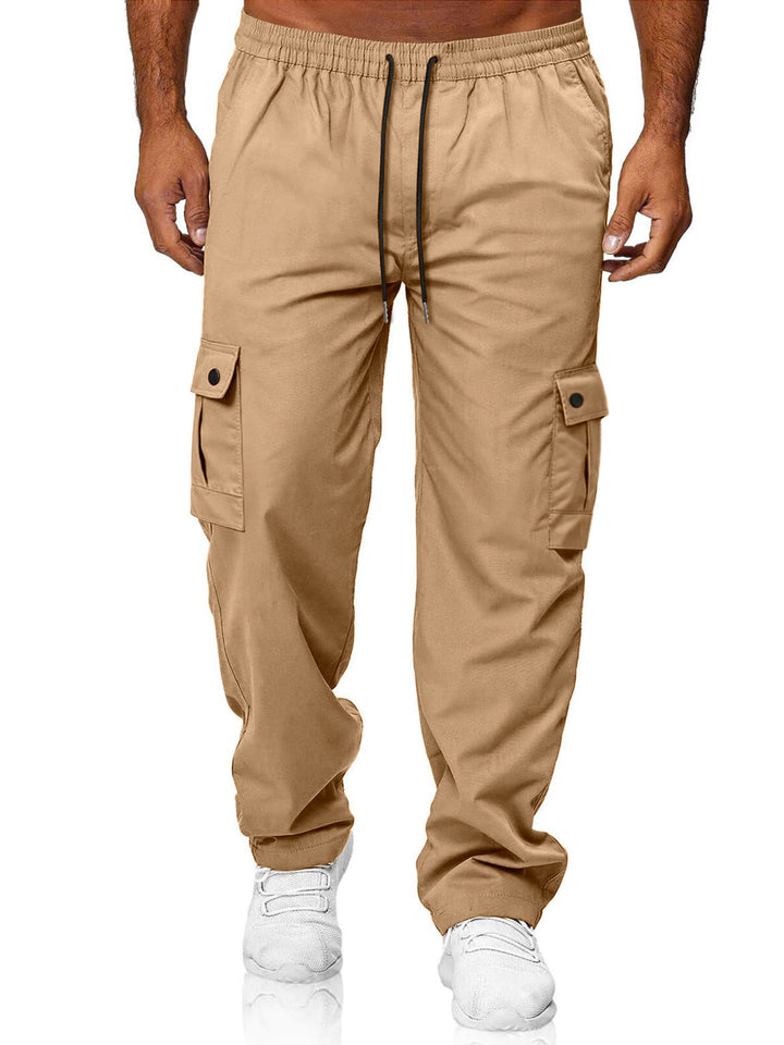 Herren nan Cargo-Jogginghose mit elastischem Tunnelzugbund, großen Klapptaschen und relaxed Fit Drune