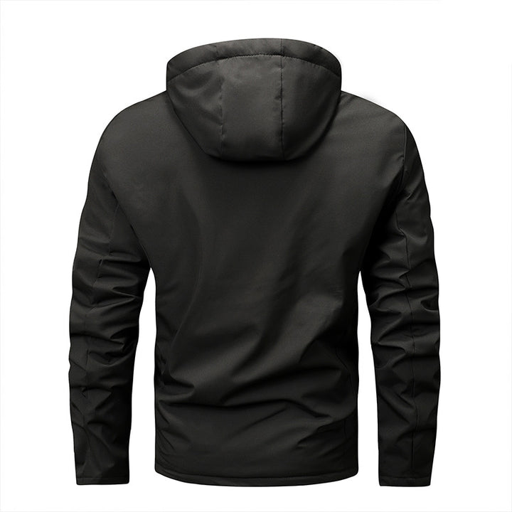 Herren nan gepolsterte Softshell-Thermojacke mit Kapuze und kuscheligem Fleecefutter Drune