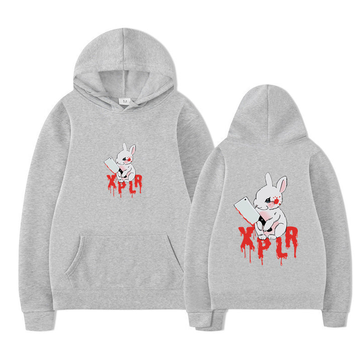Damen Kapuzensweater mit auffälligem Cartoon-Motiv und bequemer Passform Drune