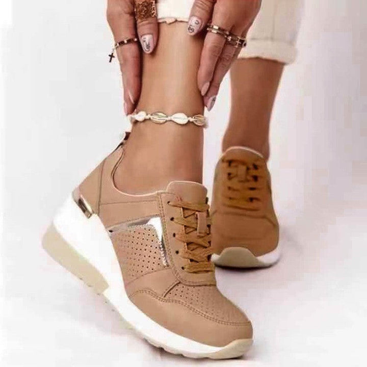Damen atmungsaktive Sneakers mit perforierten Details und komfortablem Fußbett Drune