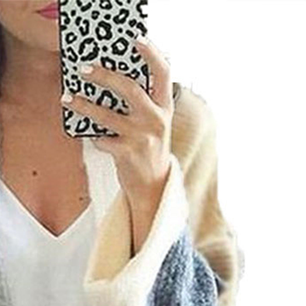 Damen lässiger Strickcardigan mit weichem Material und modernen Farbblöcken Drune