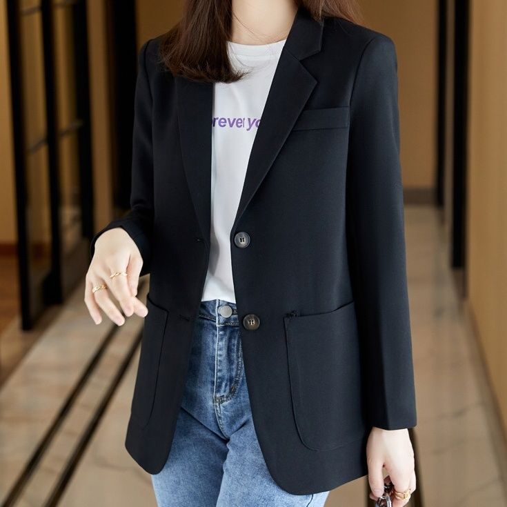 Damen Elegante Blazerjacke mit Taschen Drune