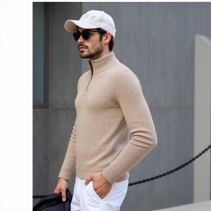 Herren Rollkragenpullover mit modernem Strukturdesign Drune