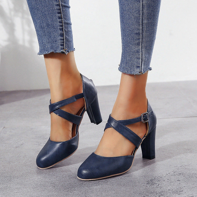 Damen Elegante High Heels mit modischem Riemchen-Design Drune
