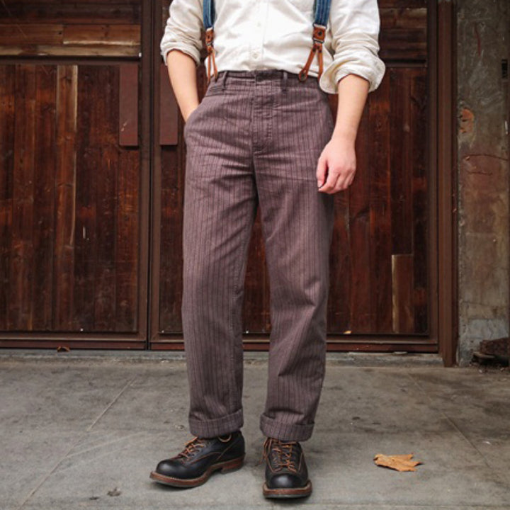 Herren Vintage-inspirierte Stoffhose Drune