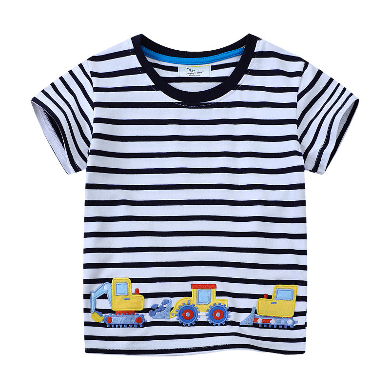 Jungen T-Shirt mit bezauberndem Baustellenfahrzeug-Design Drune