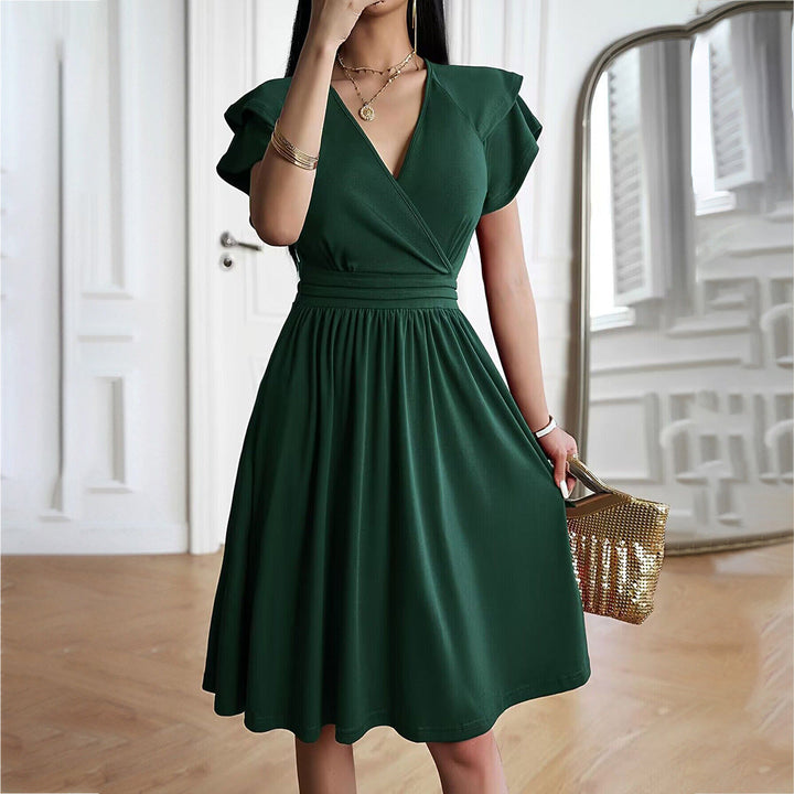 Drune | Elegantes Midi-Kleid mit V-Ausschnitt