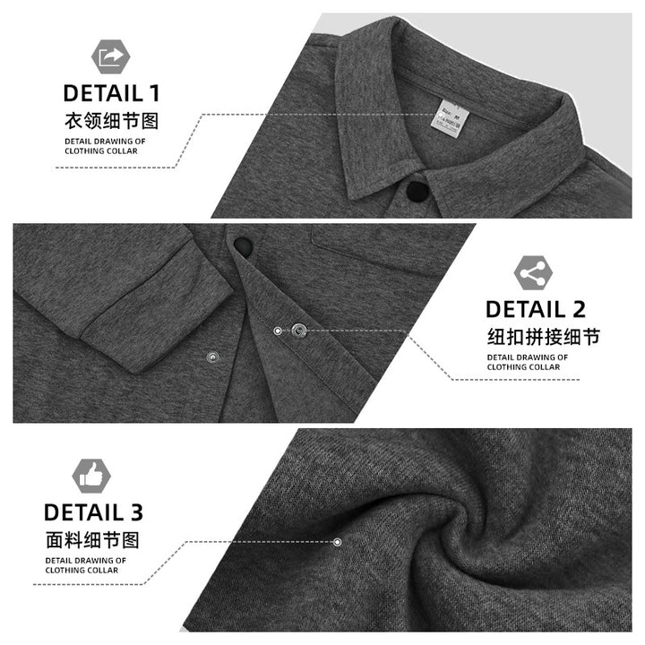 Herren nan Wollmix-Überhemdjacke mit Pattentaschen verdeckter Druckknopfleiste und Hemdkragen Drune