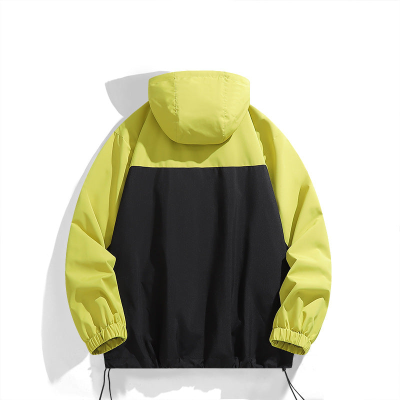 Herren winddichte Funktionsjacke mit stylischem Farbkontrast und praktischen Taschen Drune