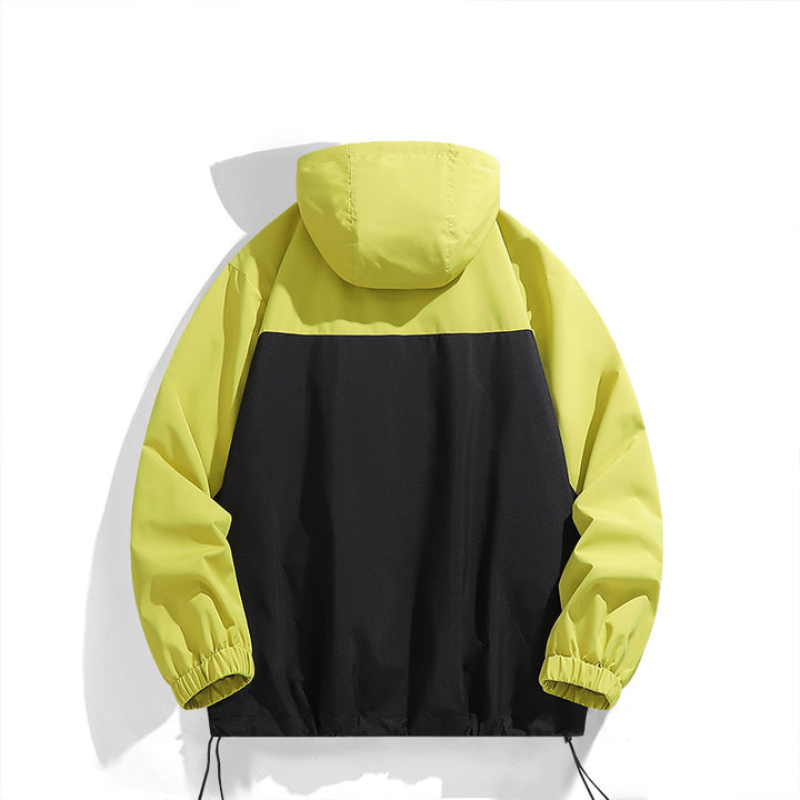 Herren winddichte Funktionsjacke mit stylischem Farbkontrast und praktischen Taschen Drune