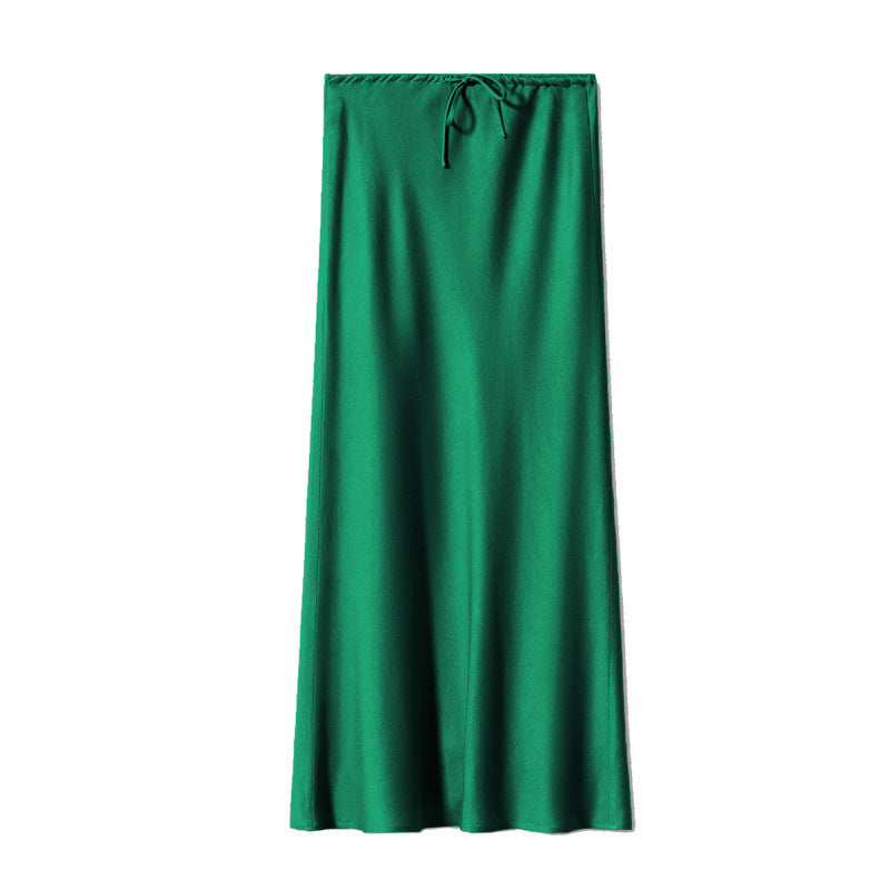 Damen Maxi-Rock mit elastischemBund und seitlicher Bindegurt Drune