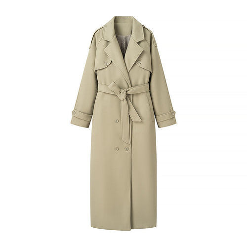 Damen Trenchcoat mit doppelter Knopfleiste und praktischem Gürtel Drune