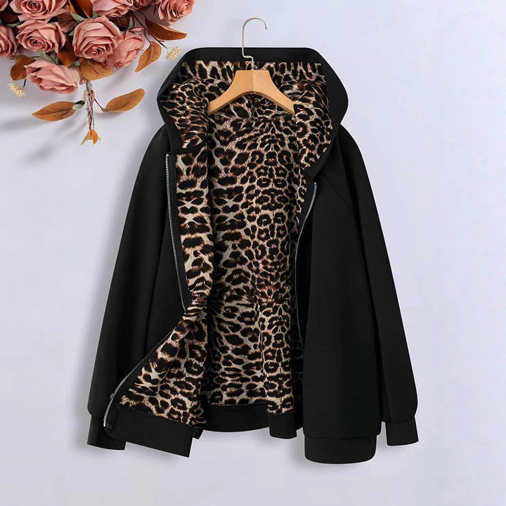 Damen kuschelige Fleecejacke mit tierischem Innenfutter Drune