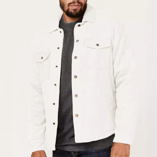 Herren lässige Cordjacke mit praktischen Brust- und Seitentaschen Drune