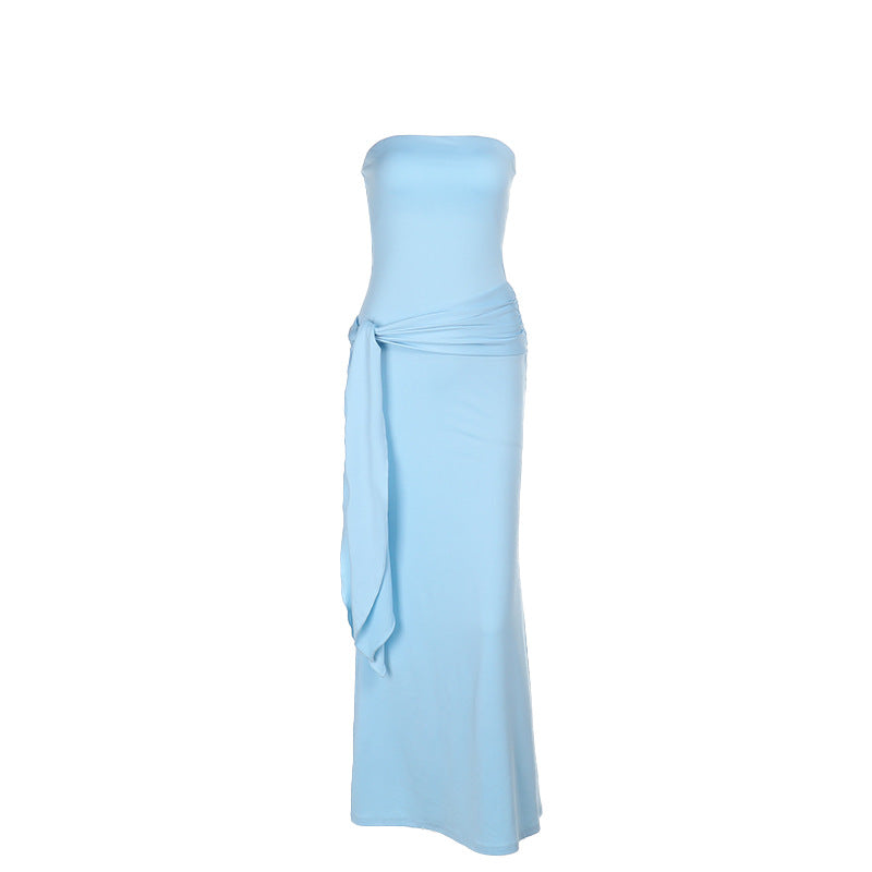 Damen Elegantes Bandeau-Maxikleid mit figurformendem Design Drune
