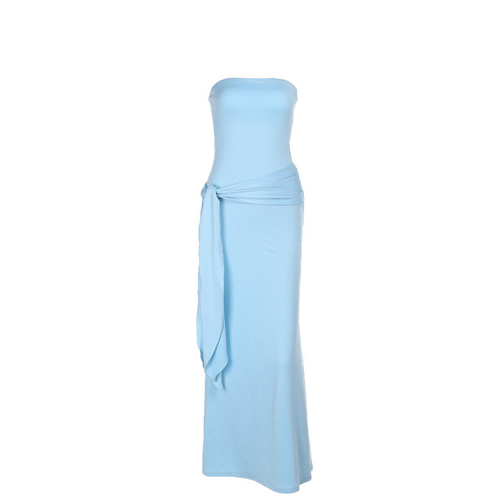 Damen Elegantes Bandeau-Maxikleid mit figurformendem Design Drune
