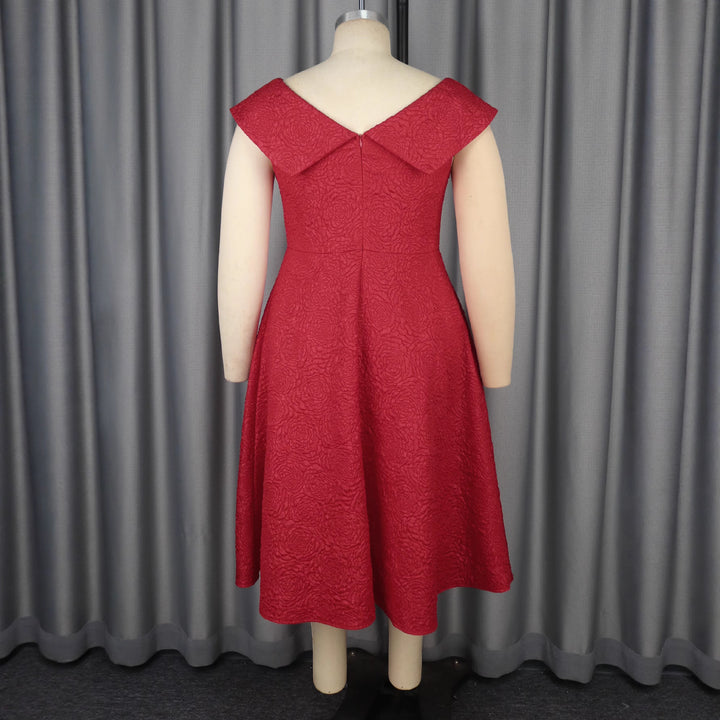 Damen A-Linien Abendkleid mit dekorativem Off-Shoulder-Ausschnitt Drune