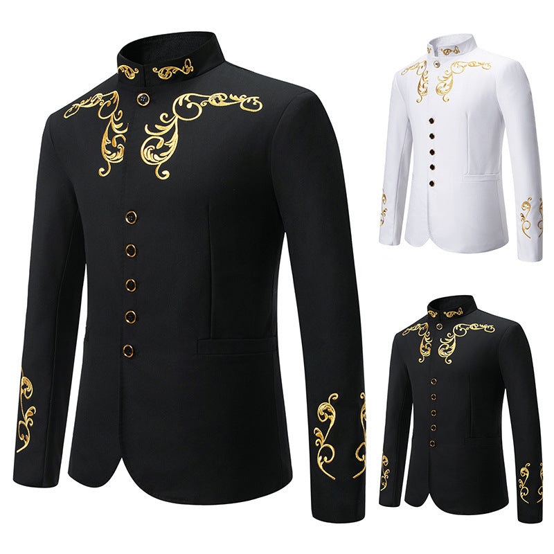 Herren modischer Blazer mit hochwertiger Stickerei Drune