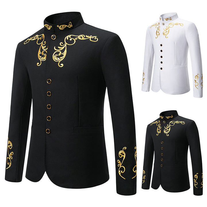 Herren modischer Blazer mit hochwertiger Stickerei Drune