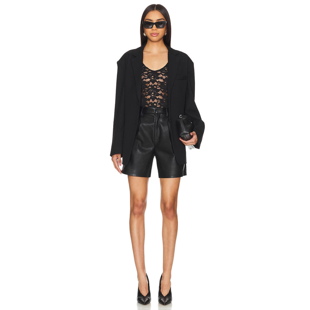 Damen Spitzenbody mit tiefem V-Ausschnitt und zarten Details Drune